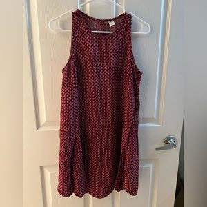 Old Navy Red Floral Sleeveless Dress